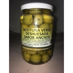 Aceituna Verde deshuesada sabor anchoa 7.8 Kg