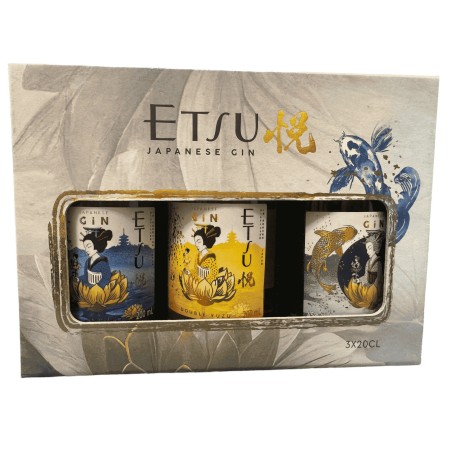 Etsu Japanese Gin Pack 3x20cl (Original,Yuzu,Pacific)