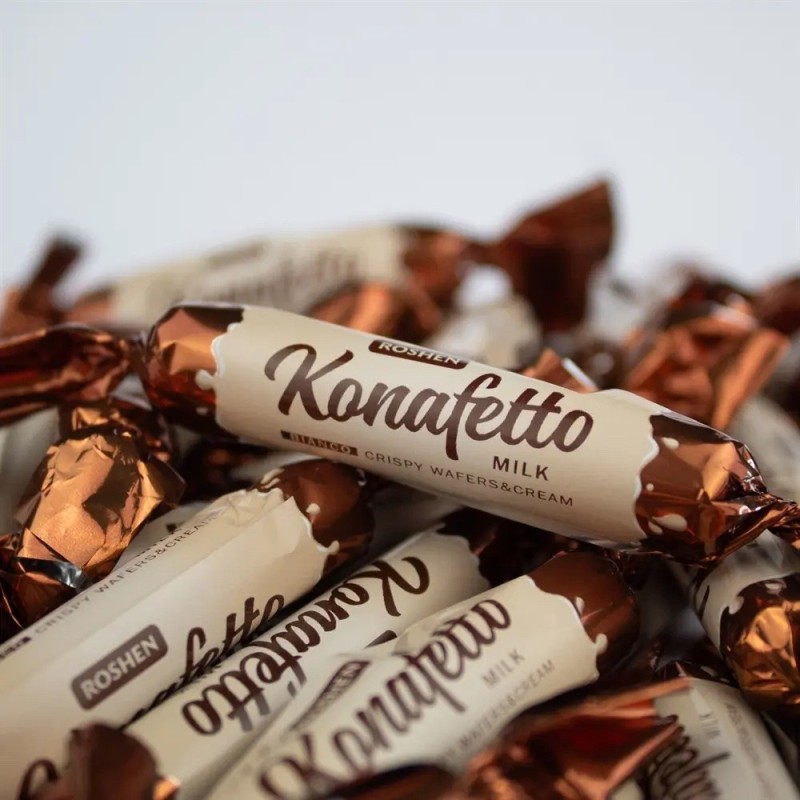 Konafetto Glazed Crispy Rolled Wafers with Soft Creamy Filling