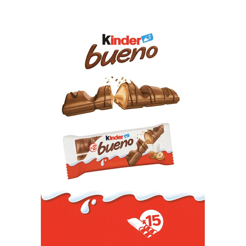 Kinder Bueno (Caja 15x2 unidades de 43gr)