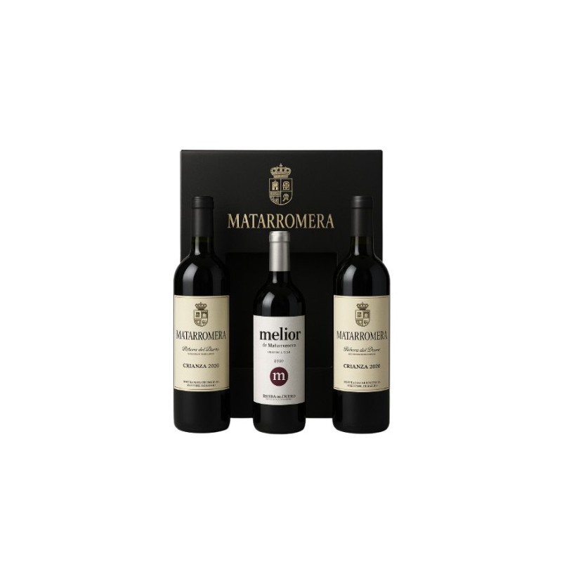 Estuche Patarromera (2 bot. Crianza 75cl + 1 bot. Melior de Matarromera 75cl)