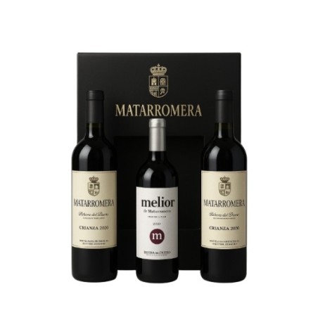 Estuche Patarromera (2 bot. Crianza 75cl + 1 bot. Melior de Matarromera 75cl)
