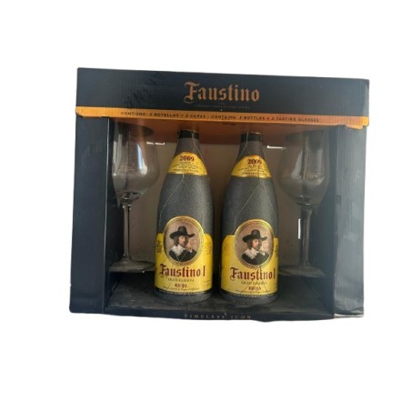 Estuche Faustino I Gran Reserva 2009 (2 botellas mas dos copas)