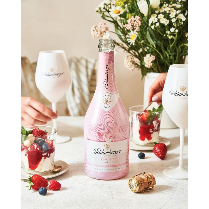 Schlumberger rose ice secco sparkling wine