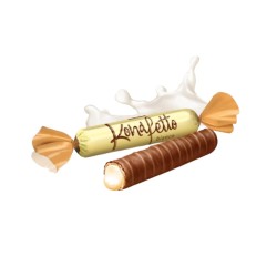 Konafetto Glazed Crispy Rolled Wafers with Soft Creamy Filling