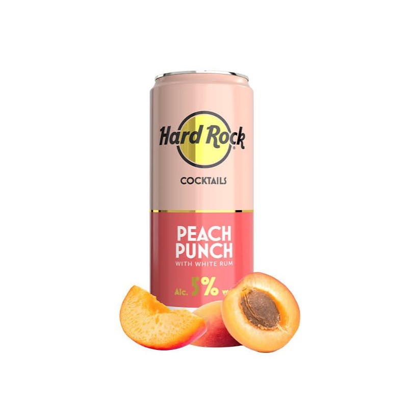 HARD ROCK COCKTAIL PEACH PUNCH  WITH WHITE RUM 250ML 5%VOL.