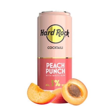 HARD ROCK COCKTAIL PEACH PUNCH  WITH WHITE RUM 250ML 5%VOL.
