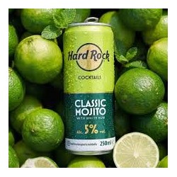 HARD ROCK COCTEL CLASSIC MOJITO WHITH WHITE RUM 250ML 5%VOL.
