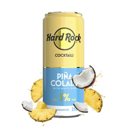 HARD ROCK COCKTAIL PIÑA COLADA  WITH WHITE RUM 250ML 5%VOL