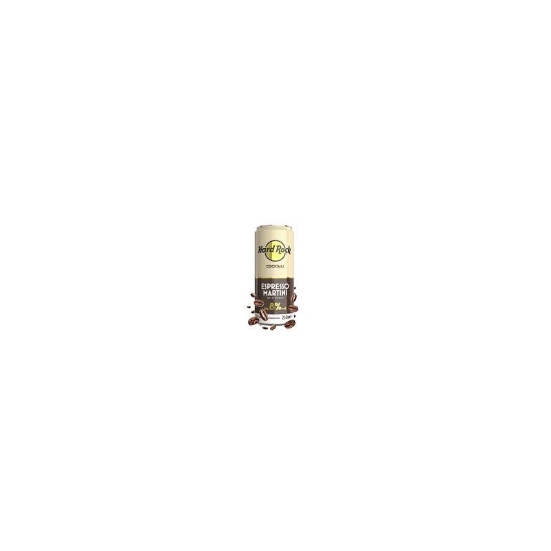 HARD ROCK COCKTAIL ESPRESSO MARTINI CON VODKA 250ML 8%VOL
