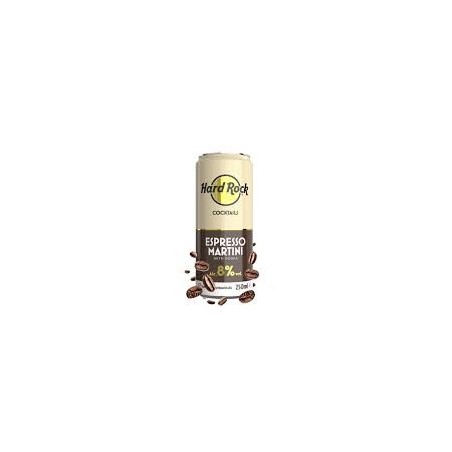 HARD ROCK COCKTAIL ESPRESSO MARTINI CON VODKA 250ML 8%VOL