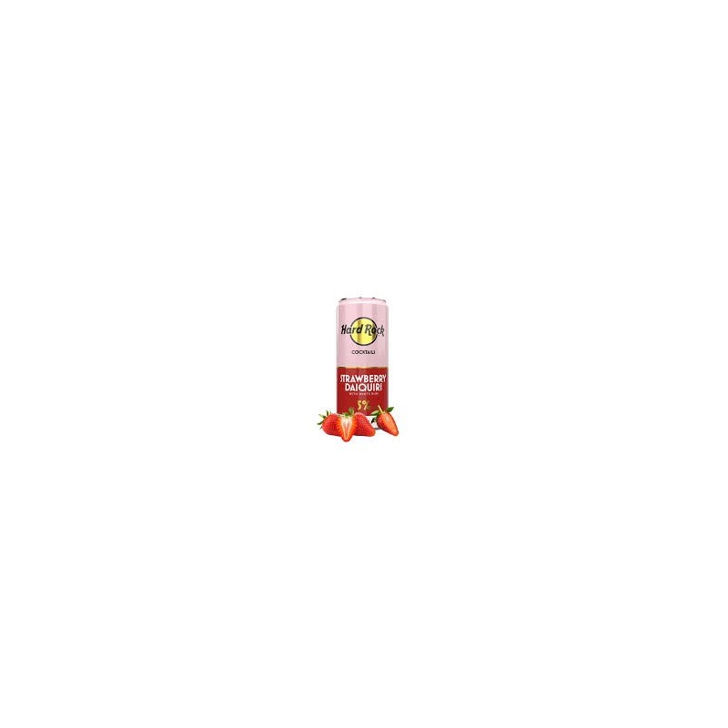 HARD ROCK COCKTAIL STRAWBERRY DAIQUIRI CON RON BLANCO 250ML 5%VOL.