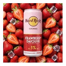 HARD ROCK COCKTAIL STRAWBERRY DAIQUIRI CON RON BLANCO 250ML 5%VOL.