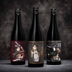 ATTACK ON TITAN MIKASA MODELS JUNMAI GINJO - SAKE